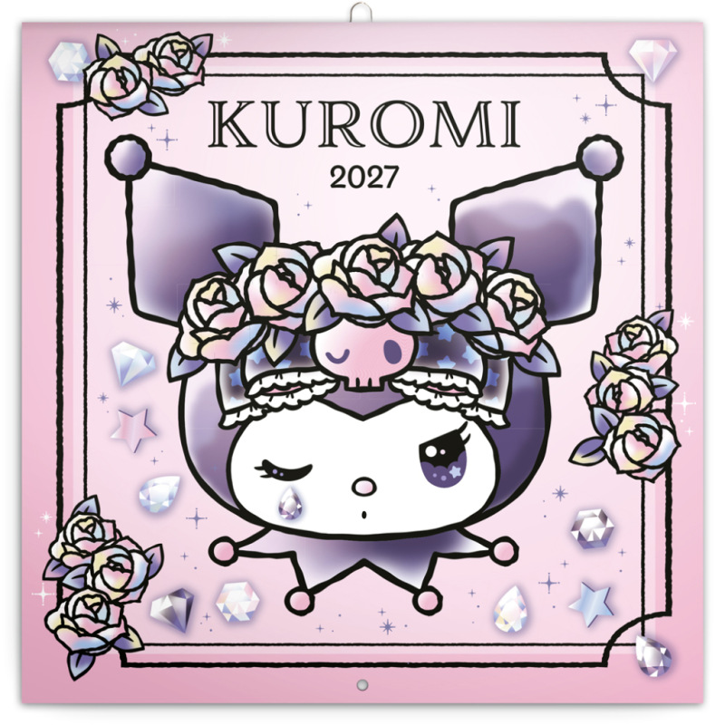 NOTIQUE Poznámkový kalendár Kuromi 2027, 30 x 30 cm