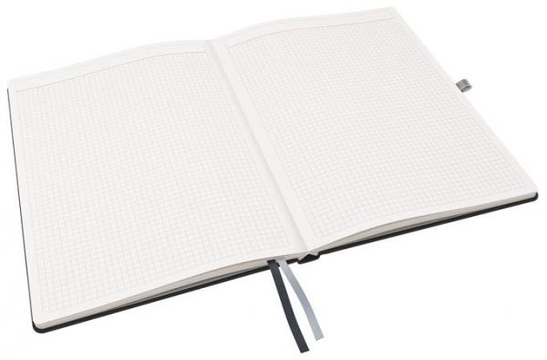Zápisník, A4, štvorčekový, 80 listov, tvrdá obálka, LEITZ "Style", saténovo čierna 3
