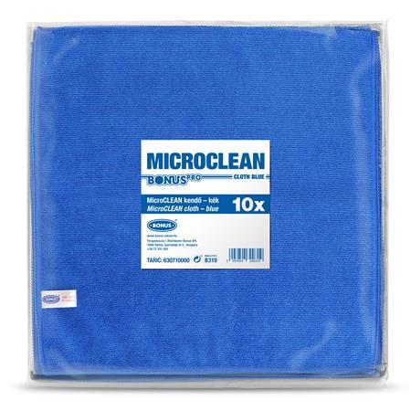 Čistiaca utierka, univerzálna,10 ks, 32x32 cm, BONUS "MicroCLEAN", modrá 1