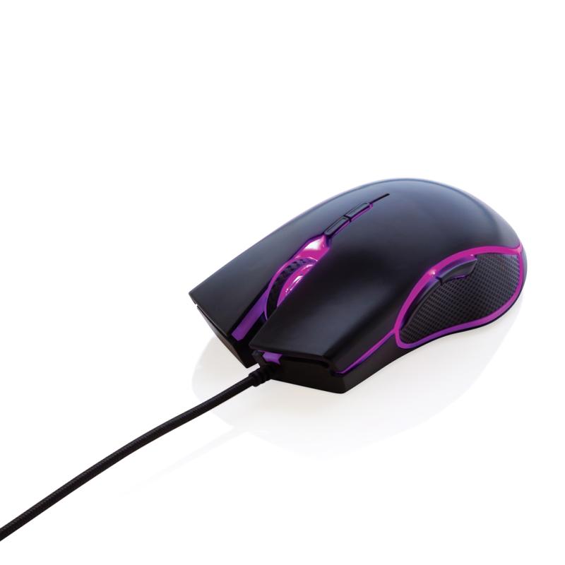 RGB herná myš čierna 8