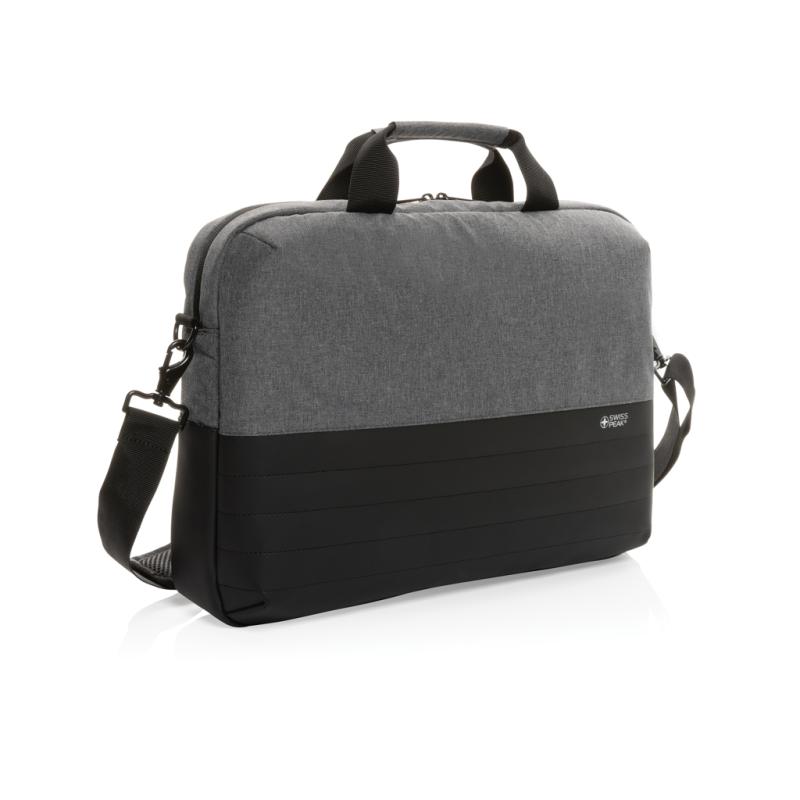 RFID taška na 15,6" notebook Swiss Peak z RPET AWARE™ sivá 1