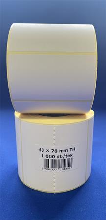 . Etikety, termo, 43x78 mm, 1000 etikiet/kotúč, biele 1