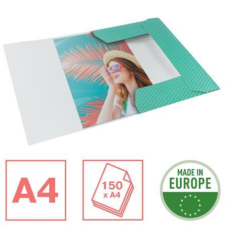 Doska s gumičkou, kartónová, A4, ESSELTE "Colour`Breeze", zelená 3