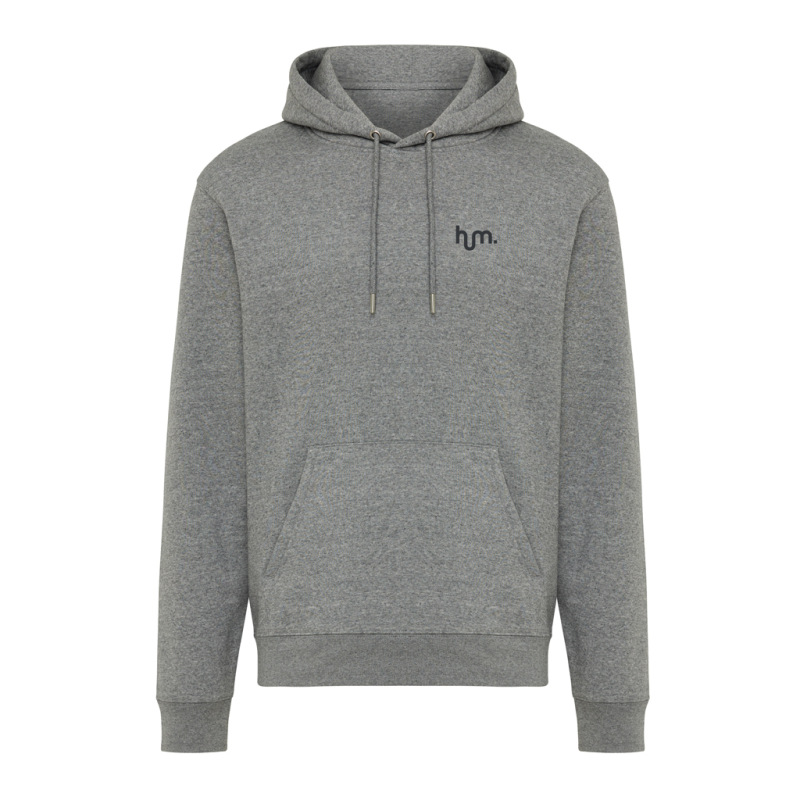 IQONIQ Joshua Unisex mikina s kapucňou z rec. bavlny light heather anthracite XXS 4