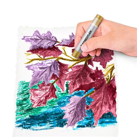 Olejové pastelky, STAEDTLER® "2420 M", 6 rôznych metalických farieb 4