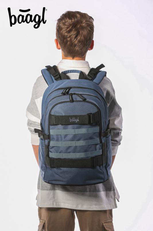 BAAGL Školský batoh Skate Dust Blue 11