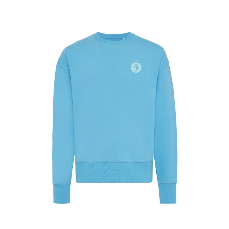 Mikina IQONIQ Kruger relaxed fit z recykl. bavlny tranquil blue XL 3