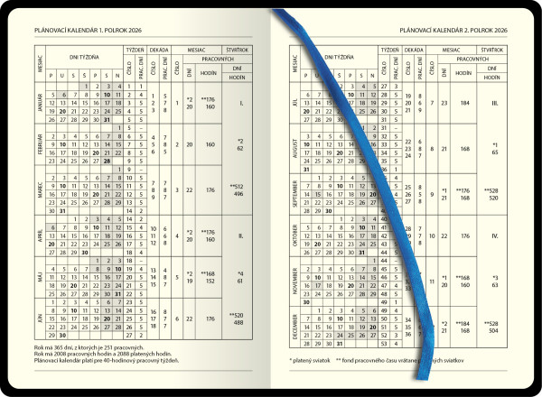 Týždenný diár A5 ELASTIC blue 2026 4