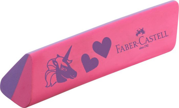 Guma, displej, trojhranný, FABER-CASTELL, jednorožec 2