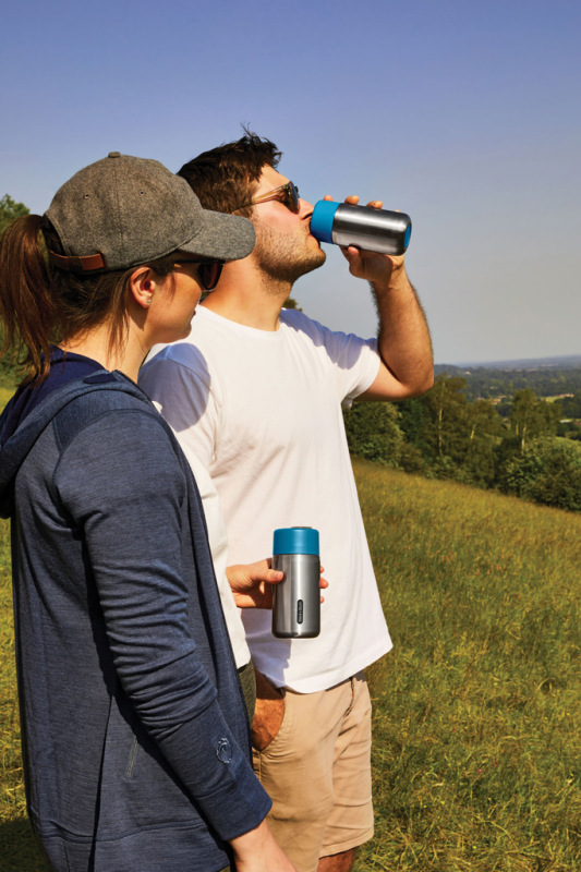 Cestovný nerezový termo hrnček 340ml Black+Blum tyrkysová 9