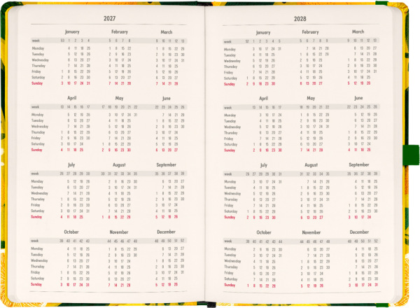 NOTIQUE Planbook planner/notebook Lemons 2027, 13 x 21 cm 2