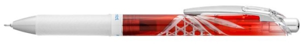 Gélové pero, 0,25 mm, stláčací mechanizmus, PENTEL "EnerGel BLN75 Kiriko, Rokkaku Kagome",