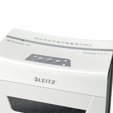 Skartovací stroj, mikrokonfetti, 4 listy, LEITZ "IQ Protect 4M" 3