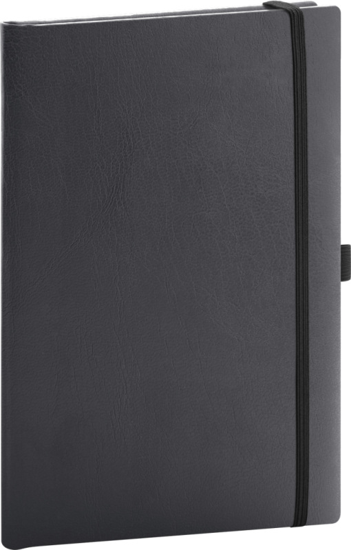 NOTIQUE Notes Balacron, čierný, linajkovaný, 15 x 21 cm