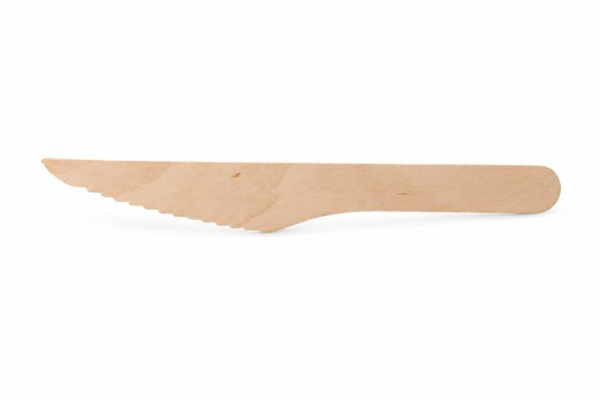 . Nôž, drevený, jednorazový, 16 cm, 100 ks