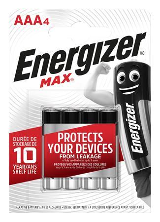 Batérie, AAA mikrotužková, 4 ks, ENERGIZER "Max" 1