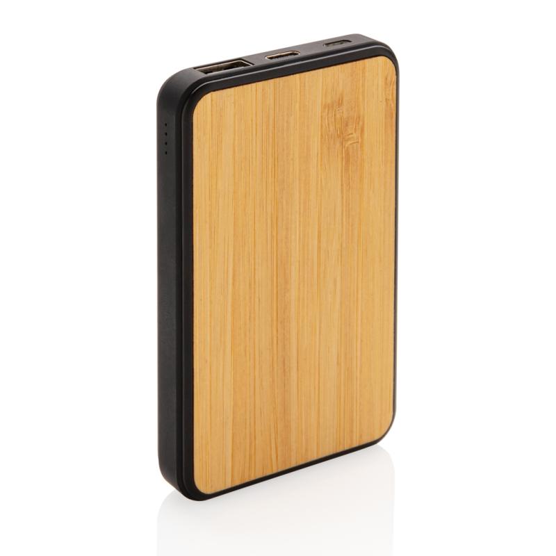 Powerbanka 5 000 mAh z bambusu a RCS Rplastu hnedá 3