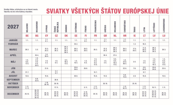 Stolový kalendár Pracovný stĺpcový 2027 7