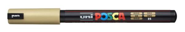 Dekoračný popisovač, 0,7 mm, UNI "Posca PC-1MR", zlatá 1