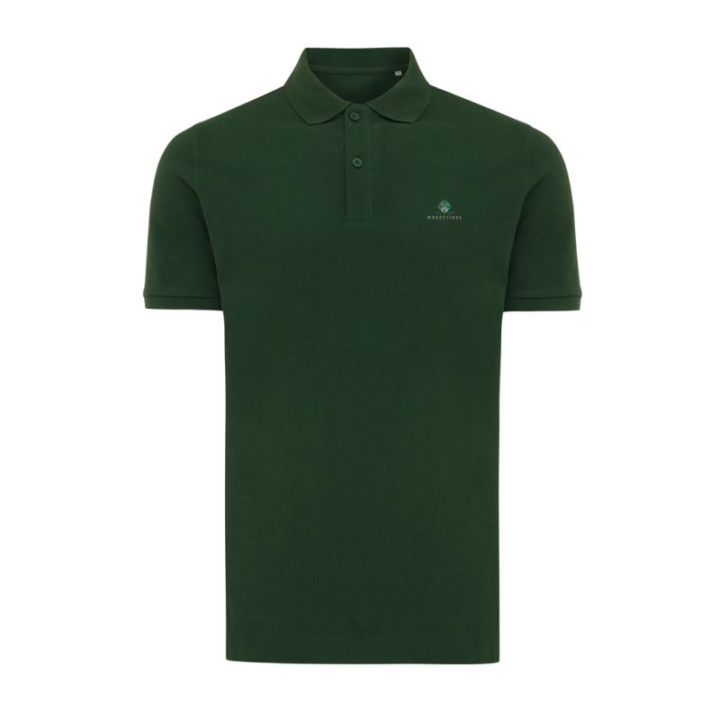 Polo tričko IQONIQ Yosemite z recykl. bavlny forest green XXL 3
