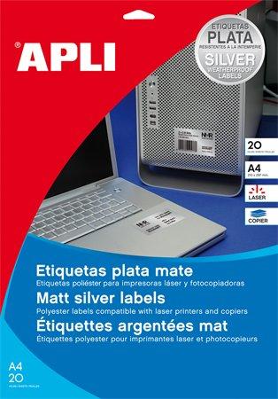 Etikety, okrúhle, priemer: 40 mm, polyester, odolné voči poveternostným podmienkam, APLI, 2