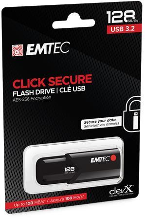 USB kľúč, 128GB, USB 3.2, so šifrovaním, EMTEC "B120 Click Secure" 2