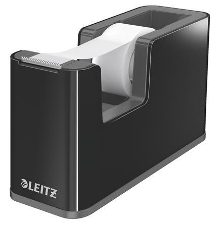 Dispenzor na lepiacu pásku, stolný, naplnený, LEITZ "Duo", čierny 1