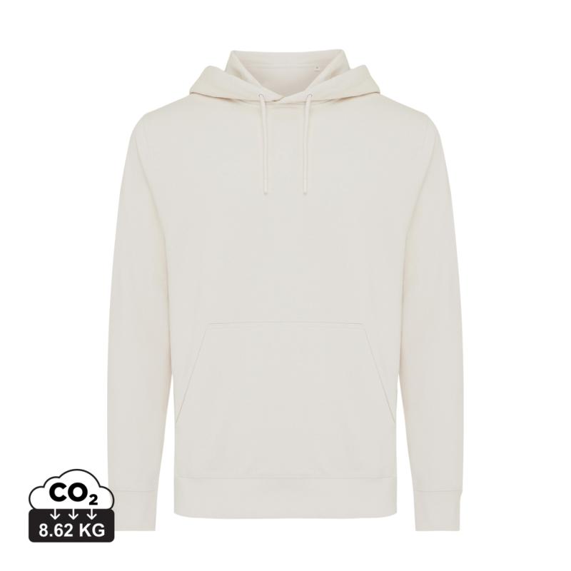 Ľahká mikina s kapucňou IQONIQ Rila z recykl. bavlny ivory white XL