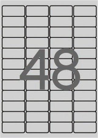 Etikety, 45,7x21,2 mm, polyester, odolné voči poveternostným podmien., zaoblené rohy, APLI