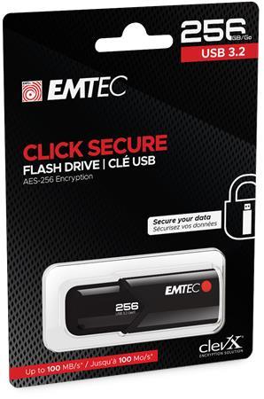 USB kľúč, 256GB, USB 3.2, so šifrovaním, EMTEC "B120 Click Secure" 2