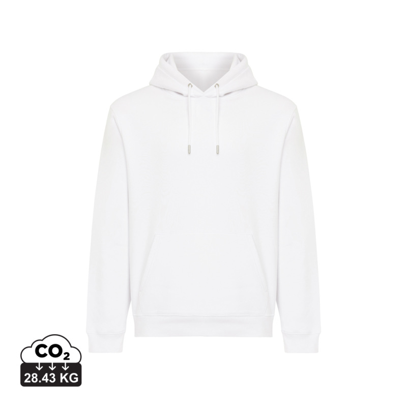 IQONIQ Joshua Unisex mikina s kapucňou z rec. bavlny recycled white 5XL