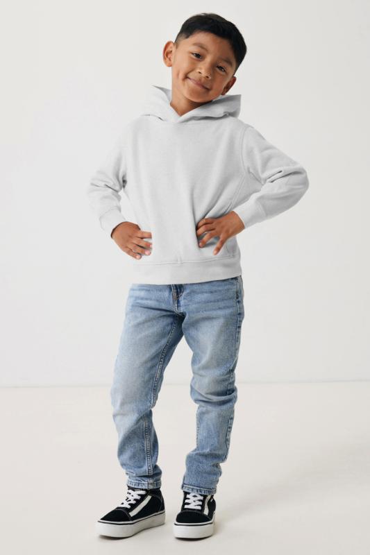 Detská mikina s bočnými vreckami IQONIQ Yengo z rec. bavlny light heather grey 5-6r (110-116cm) 11