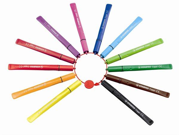 Fixky 1 mm, STABILO "Cappi", 12 rôznych farieb 1