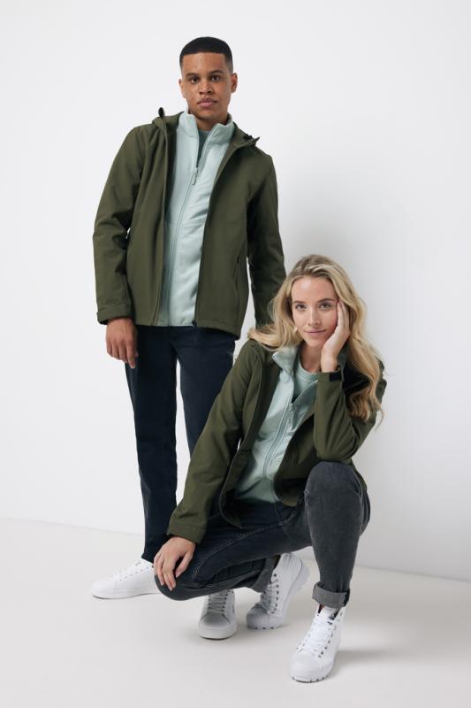 Pánska soft shell bunda IQONIQ Makalu z recykl. polyesteru khaki XXL 6