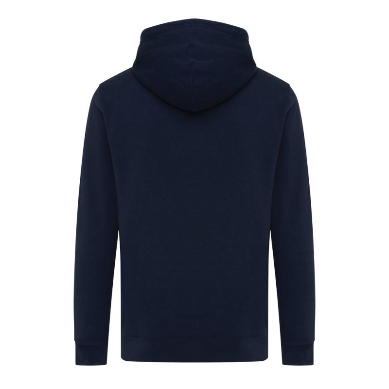 Ľahká mikina s kapucňou IQONIQ Rila z recykl. bavlny námornícka modrá 4XL 2