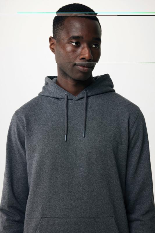 Nefarbená mikina s kapucňou IQONIQ Torres z recykl. bavlny heather anthracite L 15