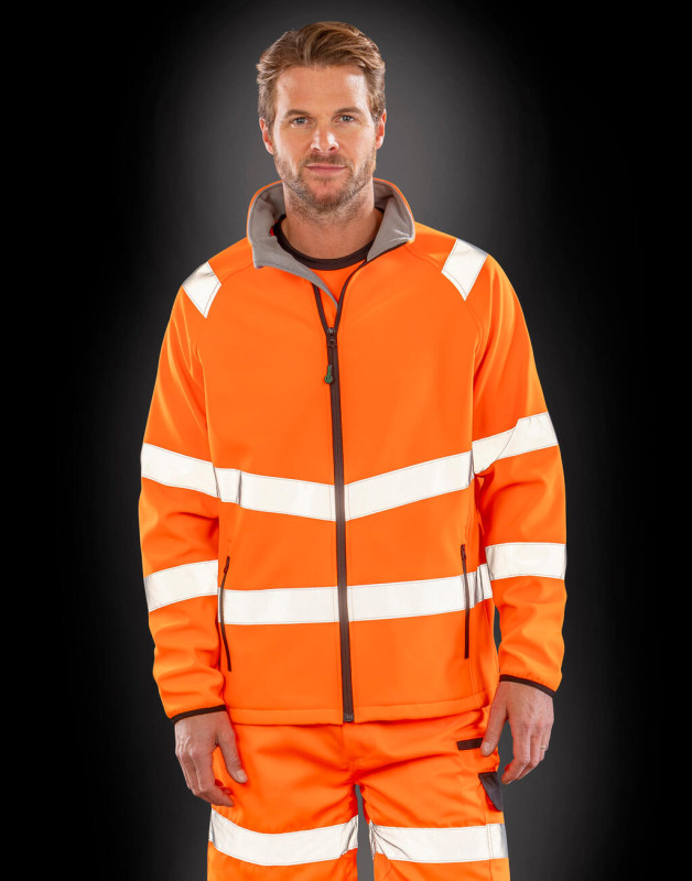 Recyklovaný potlačiteľný bezpečnostný í Softshell