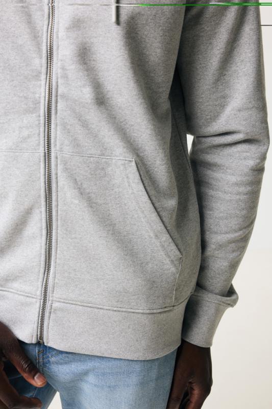 Mikina na zips s kapucňou IQONIQ Abisko z recykl. bavlny heather grey XXL 17
