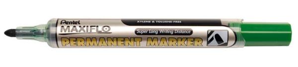 Permanentný popisovač, 1,5 mm, kužeľový hrot, PENTEL "Maxiflo NFL50", zelená 1