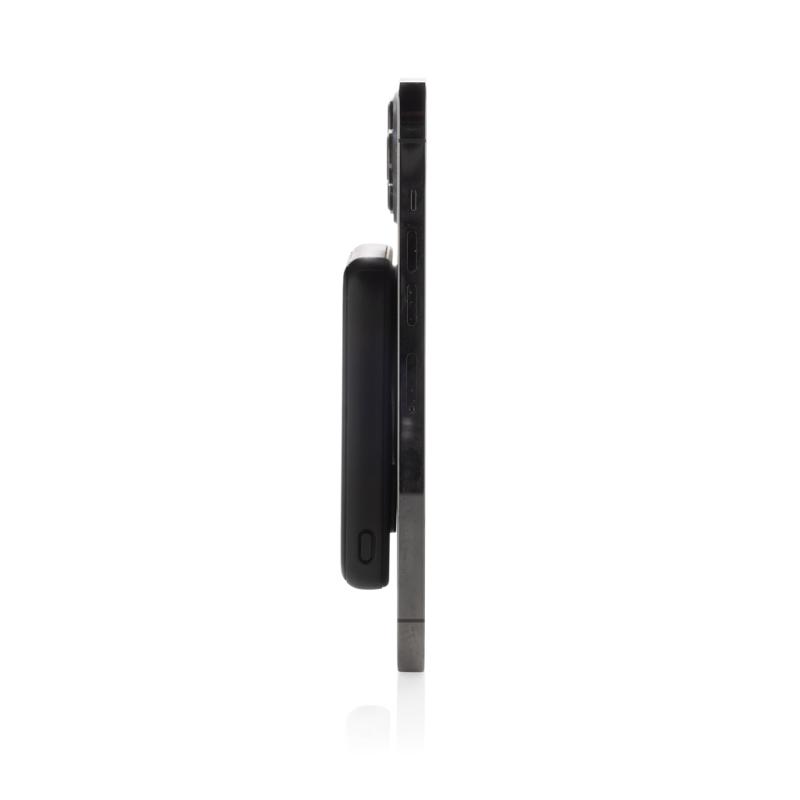Magnetická powerbanka Stellar 5000mAh 5W z RCS plastu čierna 5