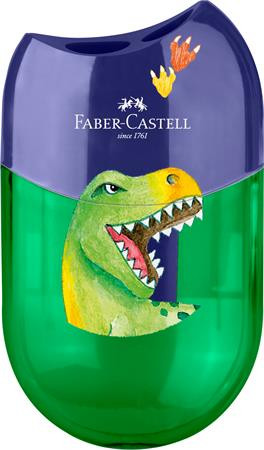 Strúhadlo, displej, dvojdierové, so zásobníkom, FABER-CASTELL, dinosaurus 1