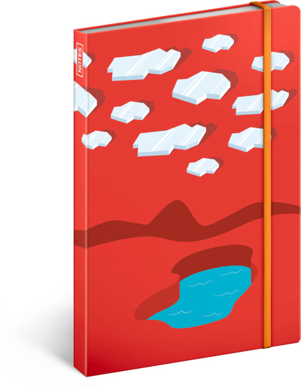 NOTIQUE Notes Ice Surfers, linajkovaný, 13 x 21 cm