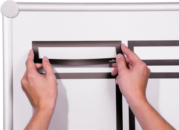 Prezentačný rámček, 323x66 mm, magnetický, DURABLE "DURAFRAME® MAGNETIC TOP", čierny 2