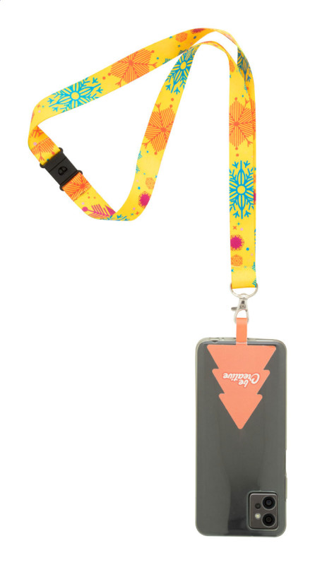 Subyard Mobile Xmas Safe lanyard s držiakom mobilného telefónu RPET na zákazku 2