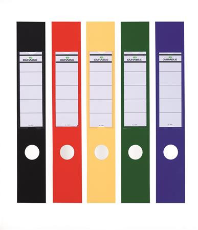 Chrbtový štítok, pre zakladače, samolepiaci, 60 x 390 mm, DURABLE „ORDOFIX®“, červený 2