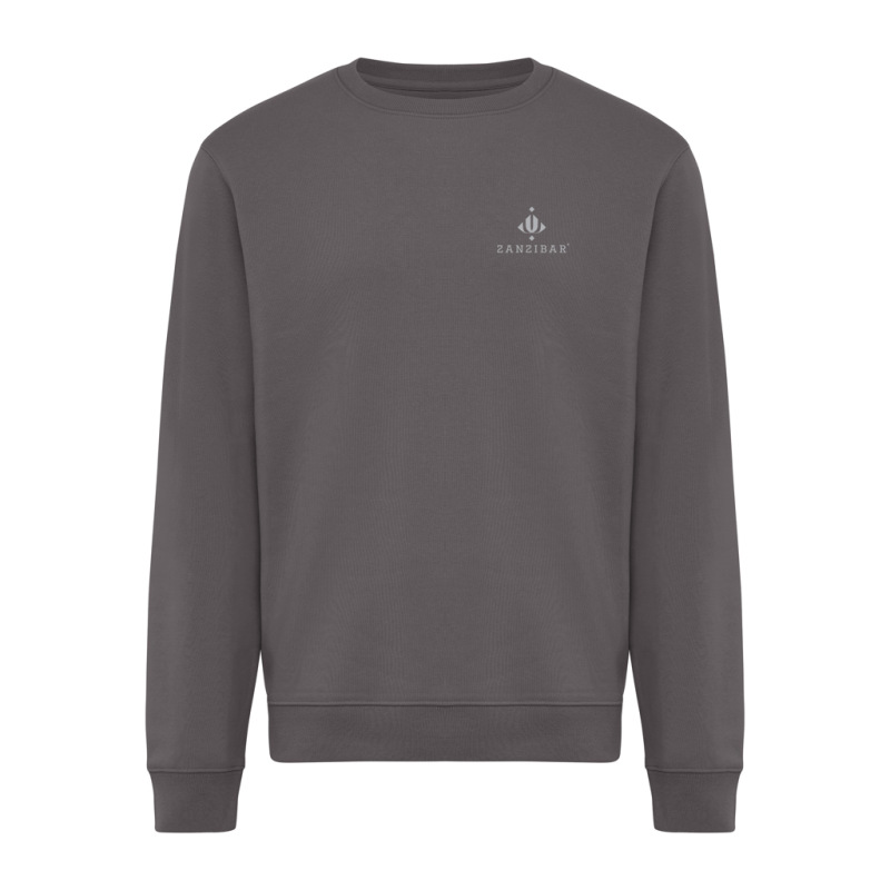 IQONIQ Toria Unisex mikina s okrúhl. výstrihom z rec. bavlny antracitová XXL 4