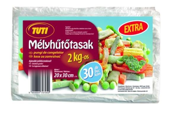. Vrecká do mrazničky, 2 kg, 30 ks, "Tuti" 1