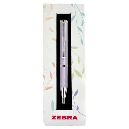 Guľôčkové pero, 0,24 mm, teleskopické, levanduľové telo, ZEBRA "SL-F1", modré 1