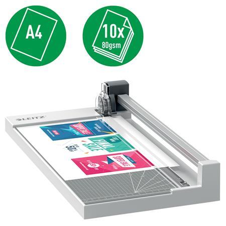 Rezačka, kotúčová, A4, 10 listov, LEITZ "Precision Home Office A4" 5