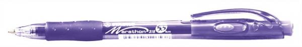 Guľôčkové pero, 0,4 mm, stláčací mechanizmus, STABILO "Marathon", fialové 1
